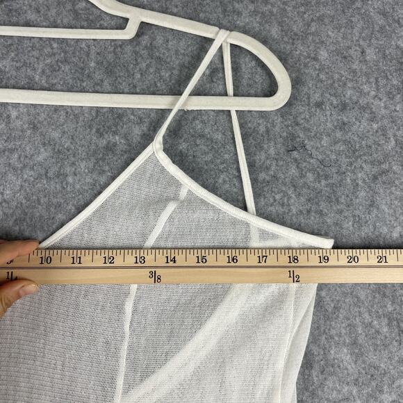 Mia Joy Cover Up Maxi Dress Womens Small White Sheer Delicate Resort Beach Fairy - Picture 4 of 14